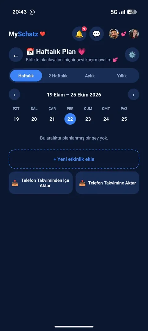 Weekly Plan — 1